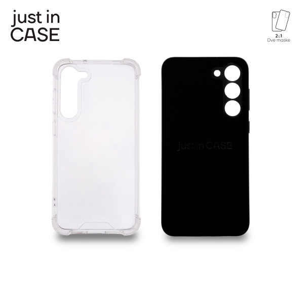 2u1 Extra case MIX paket CRNI za Samsung S23 Plus slika 3