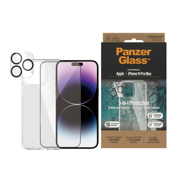 PanzerGlass iPhone 14 Pro Max Bundle (UWF zaštitno staklo, futrola, zaštita za kameru) slika 3