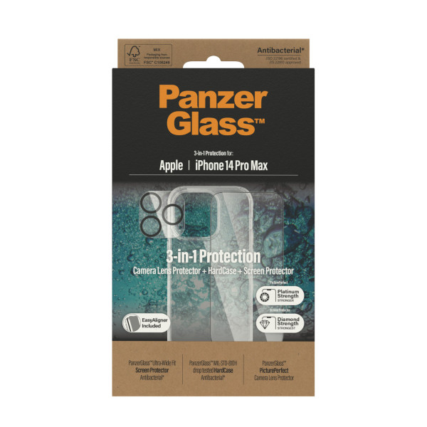 PanzerGlass iPhone 14 Pro Max Bundle (UWF zaštitno staklo, futrola, zaštita za kameru) slika 1