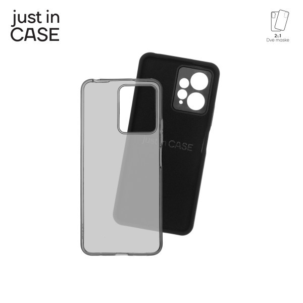 2u1 Extra case MIX paket maski za telefon CRNI za Xiaomi Redmi Note 12 slika 4