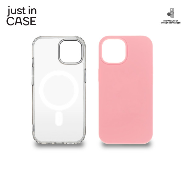 2u1 Extra case MAG MIX PLUS paket PINK za iPhone 15 Plus slika 1