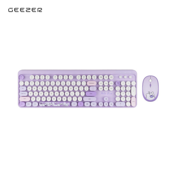 GEEZER WL HELLO BEAR set tastatura i miš u LjUBIČASTOJ boji slika 1