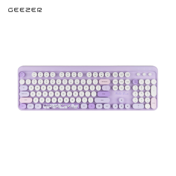 GEEZER WL HELLO BEAR set tastatura i miš u LjUBIČASTOJ boji slika 5