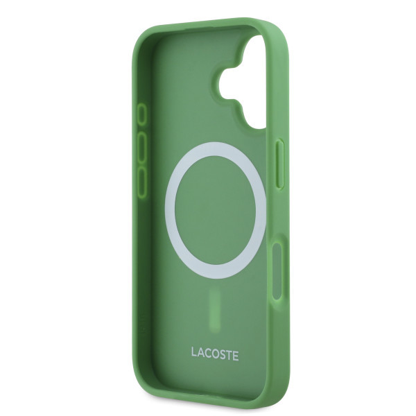 LACOSTE MAGSAFE maska za iPhone 16 WOVEN LOGO GREEN slika 4