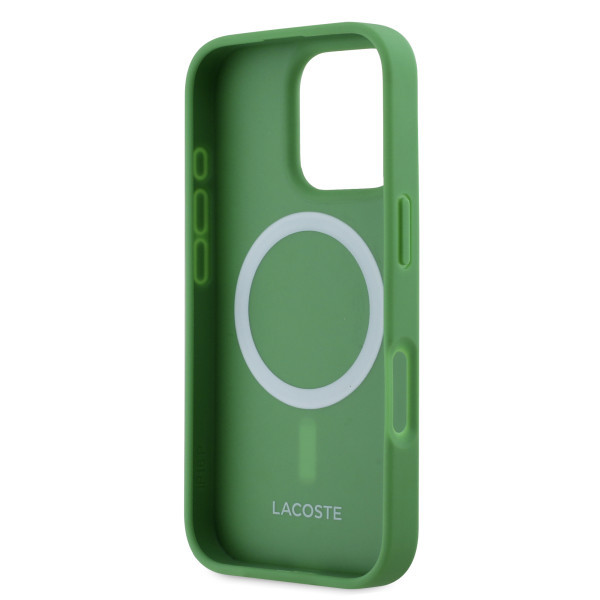 LACOSTE MAGSAFE maska za iPhone 16 Pro WOVEN LOGO GREEN slika 4