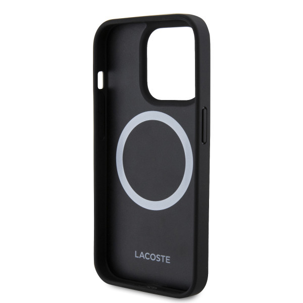 LACOSTE MAGSAFE maska za iPhone 15 Pro WOVEN LOGO BLACK slika 4