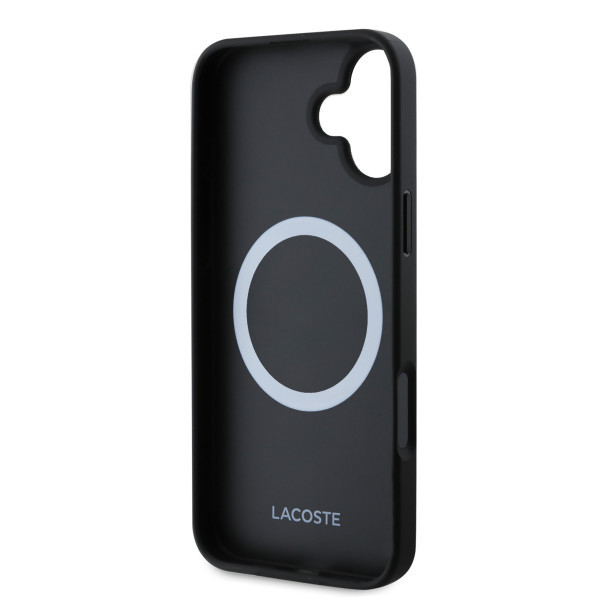 LACOSTE MAGSAFE maska za iPhone 16 WOVEN LOGO BLACK slika 4