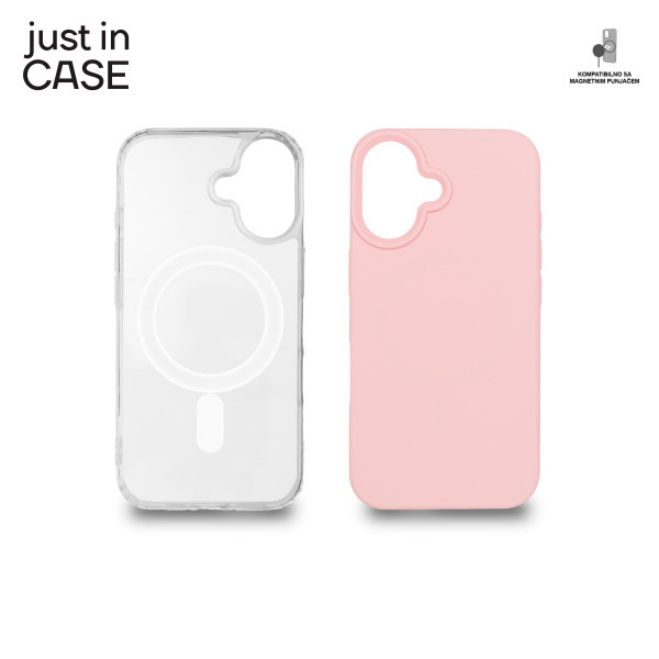 2u1 Extra case MAG MIX PLUS paket PINK za iPhone 16 slika 1