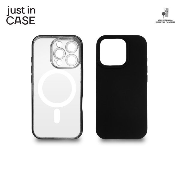 2u1 Extra case MAG MIX PLUS paket CRNI za iPhone 16 Pro slika 1