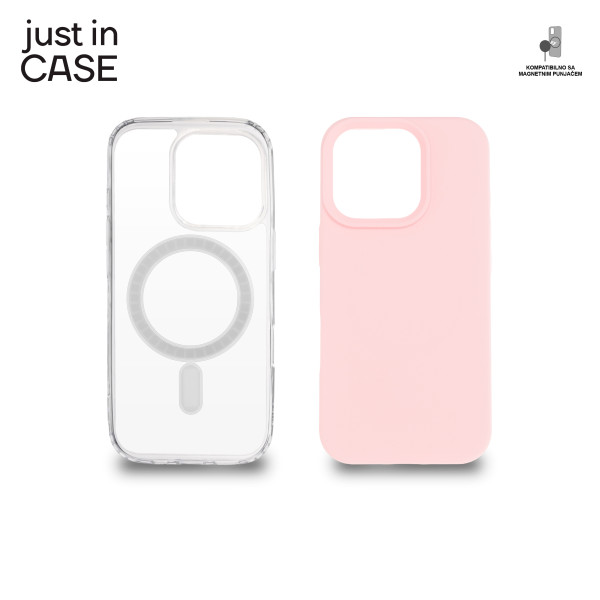 2u1 Extra case MAG MIX PLUS paket PINK za iPhone 16 Pro slika 1