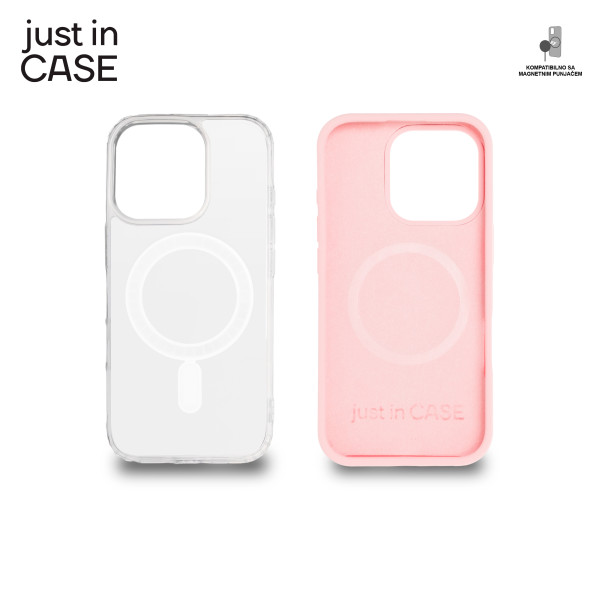 2u1 Extra case MAG MIX PLUS paket PINK za iPhone 16 Pro slika 4