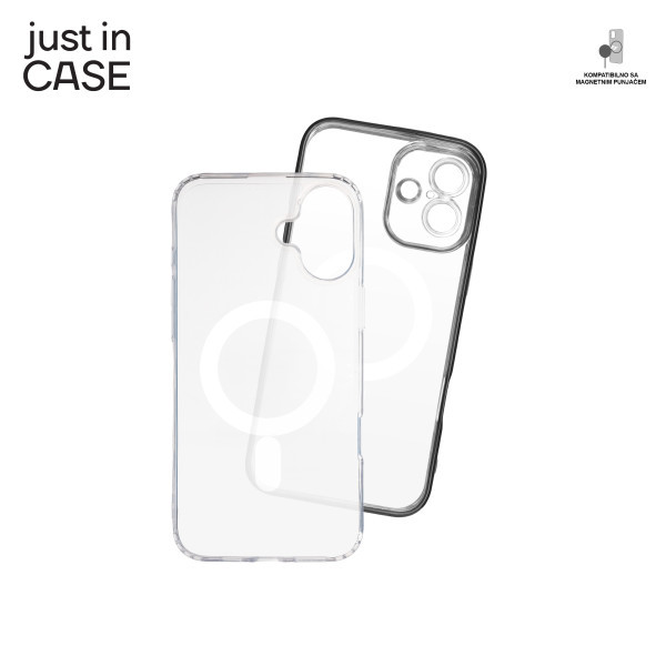 2u1 Extra case MAG MIX paket CRNI za iPhone 16 Plus slika 4