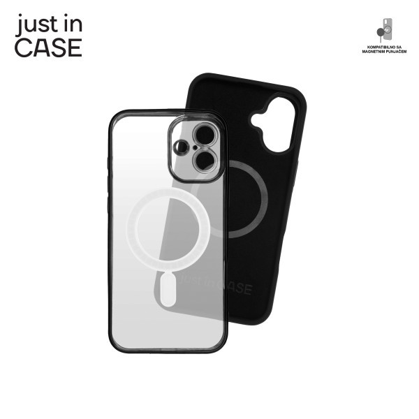 2u1 Extra case MAG MIX PLUS paket CRNI za iPhone 16 Plus slika 3