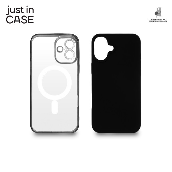 2u1 Extra case MAG MIX PLUS paket CRNI za iPhone 16 Plus slika 1