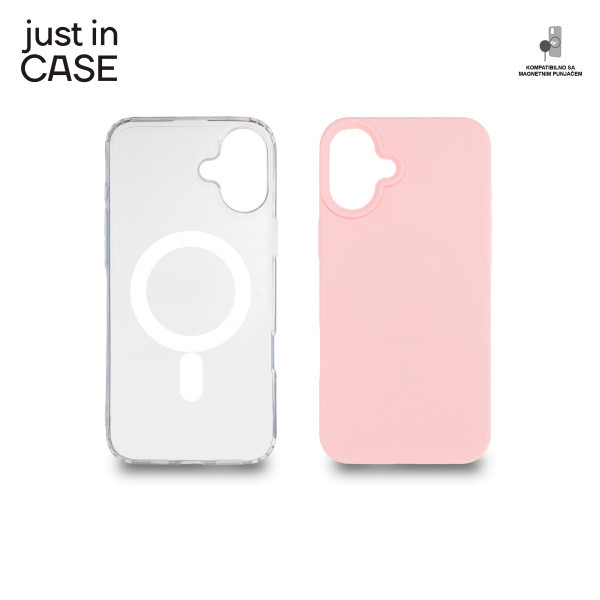 2u1 Extra case MAG MIX PLUS paket PINK za iPhone 16 Plus slika 1