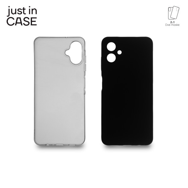 2u1 Extra case MIX paket maski za telefon Samsung Galaxy A06 CRNI slika 1