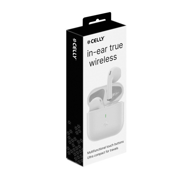 CELLY True Wireless COMPACT bluetooth slušalice u BELOJ boji slika 3