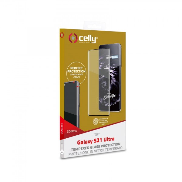 CELLY Zaštitno staklo 3D za Samsung S21 ULTRA slika 5