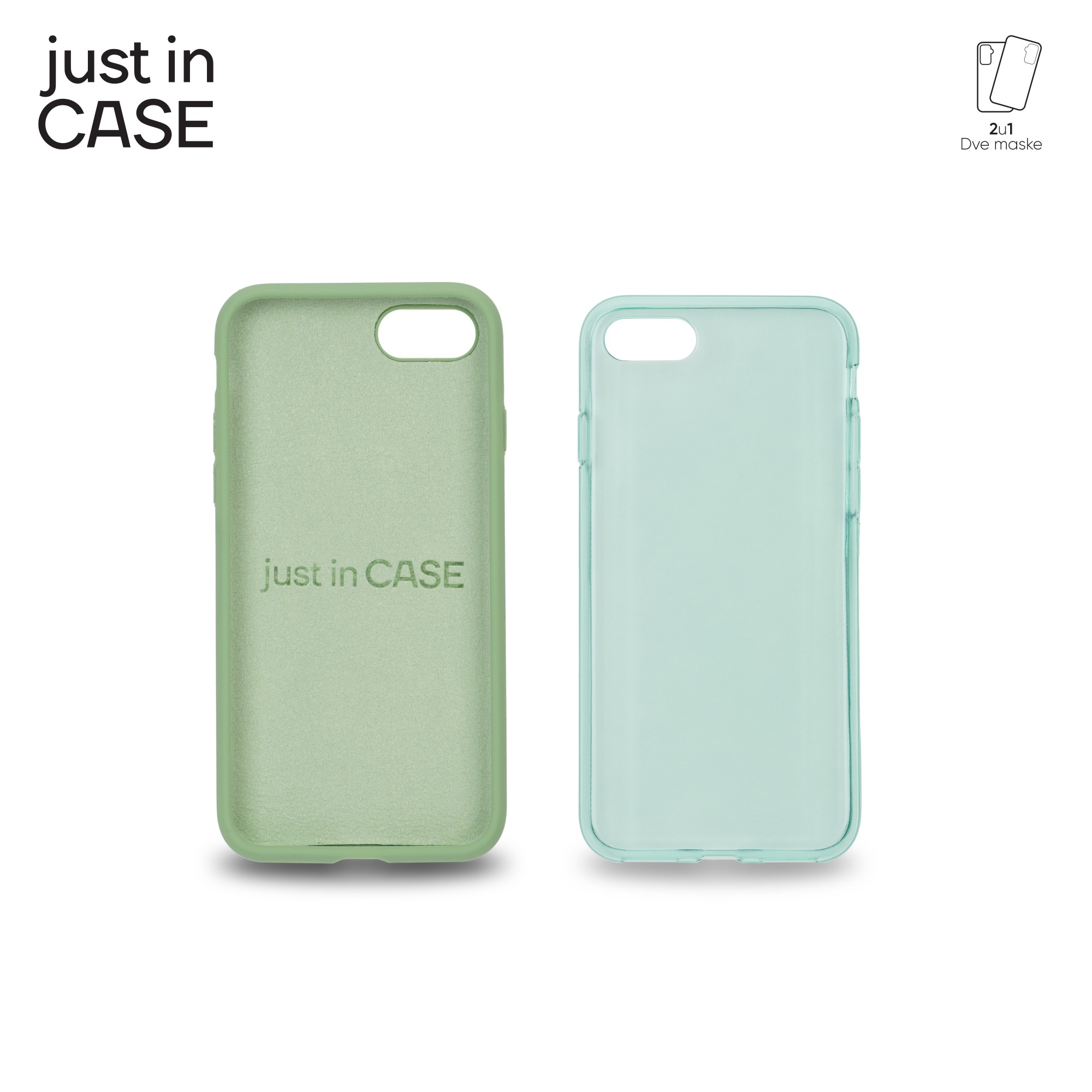 2u1 Extra case MIX paket ZELENI za iPhone SE2 slika 4