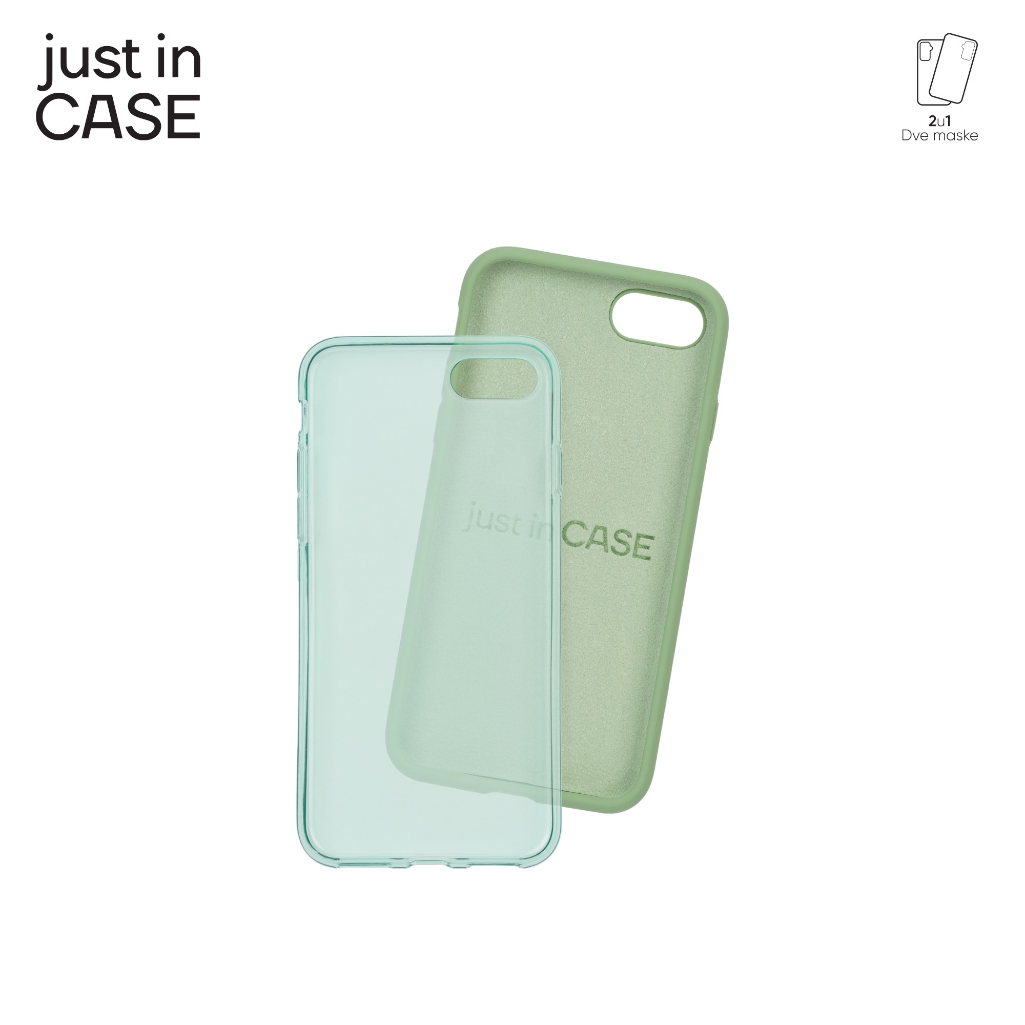 2u1 Extra case MIX paket ZELENI za iPhone SE2 slika 3