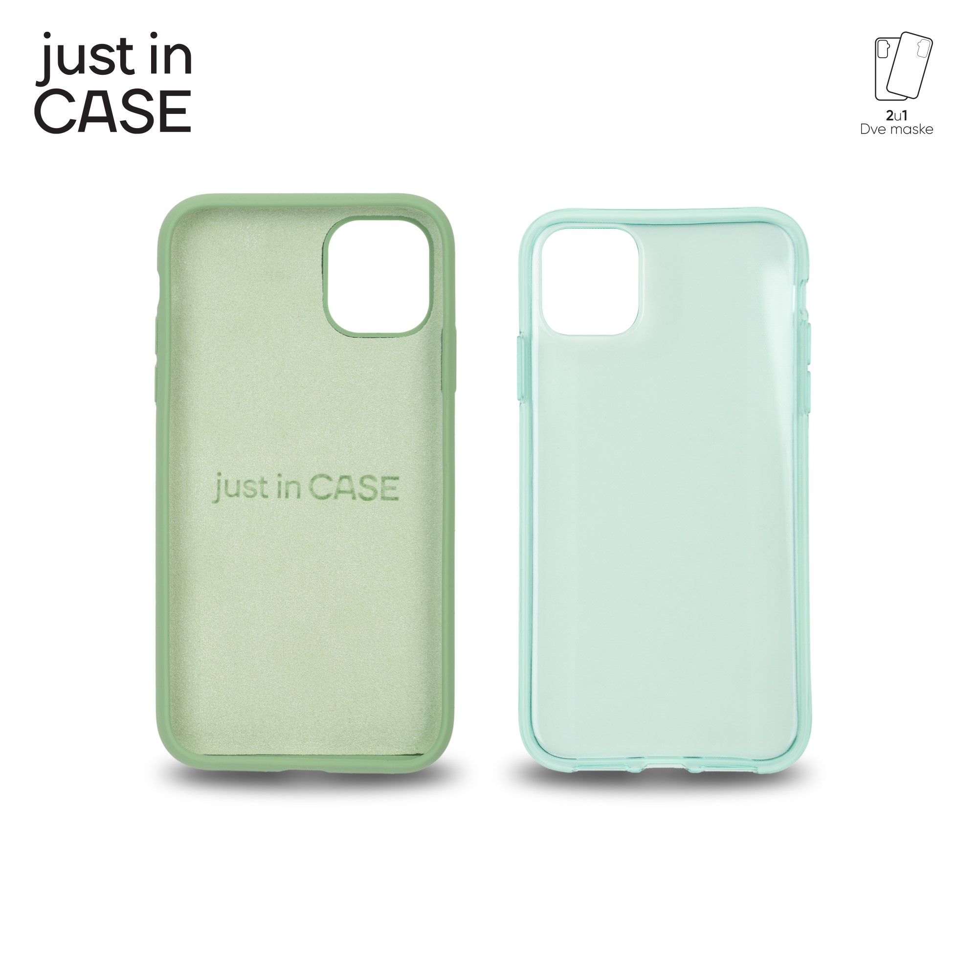 2u1 Extra case MIX paket ZELENI za iPhone 11 slika 4