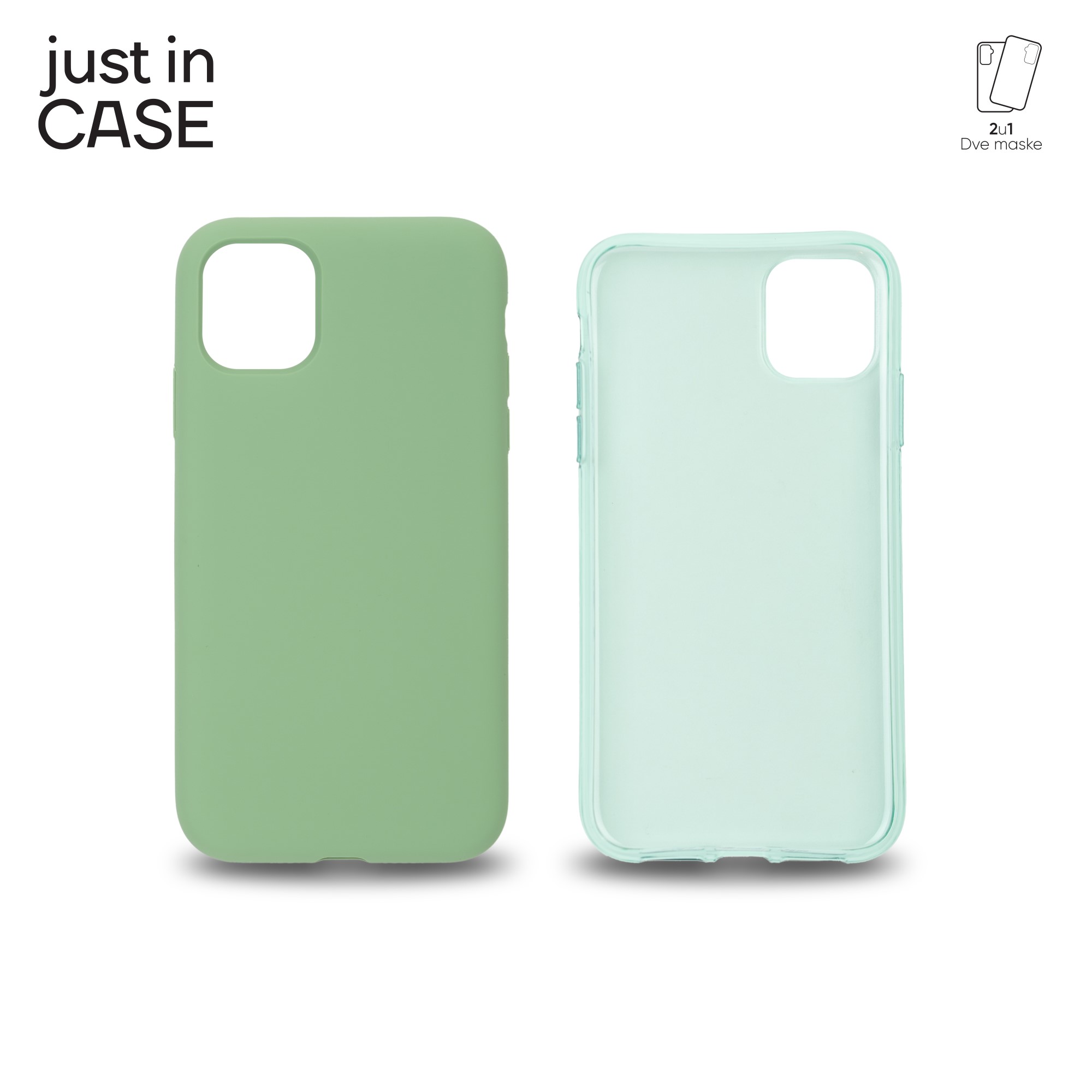 2u1 Extra case MIX paket ZELENI za iPhone 11 slika 1