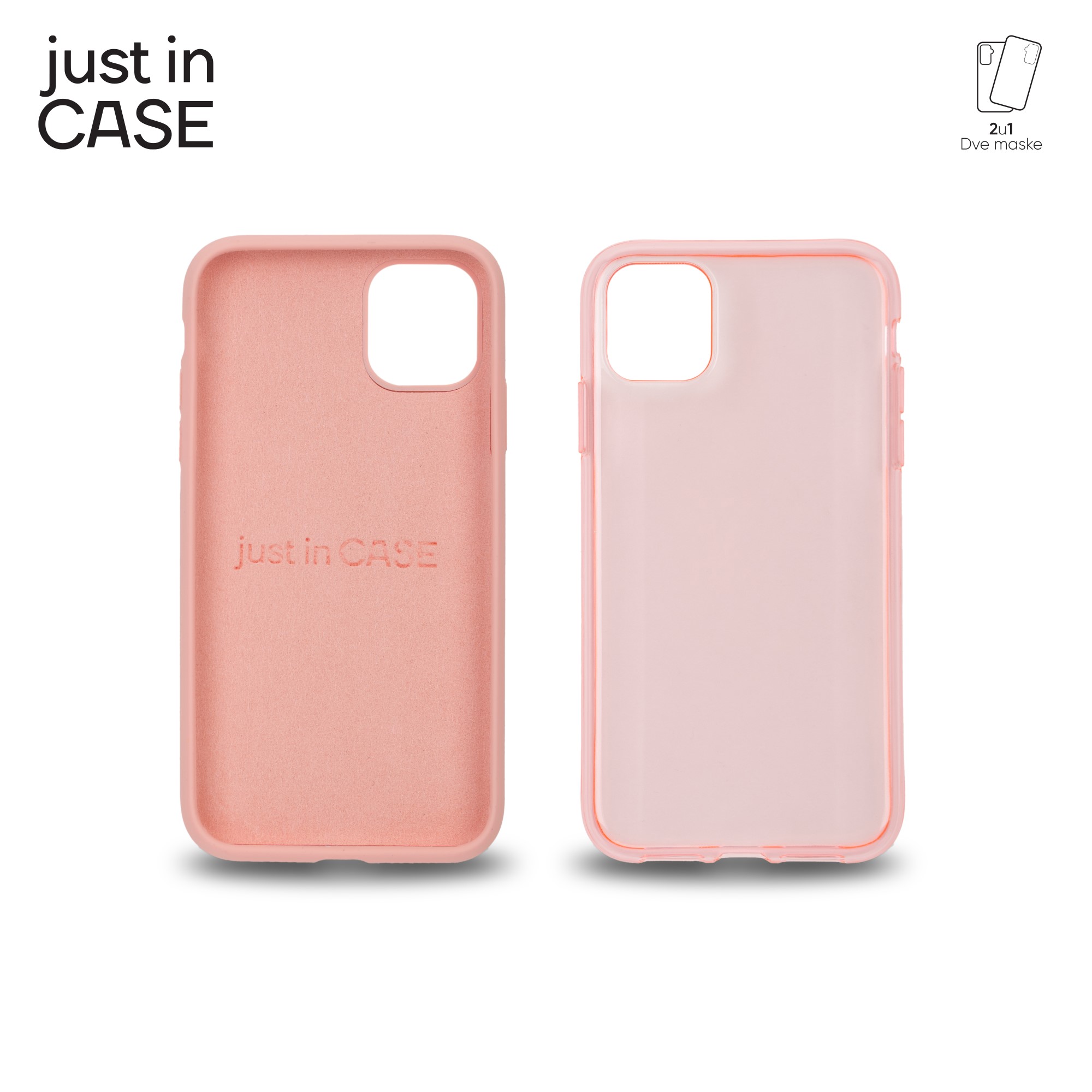 2u1 Extra case MIX paket PINK za iPhone 11 slika 4