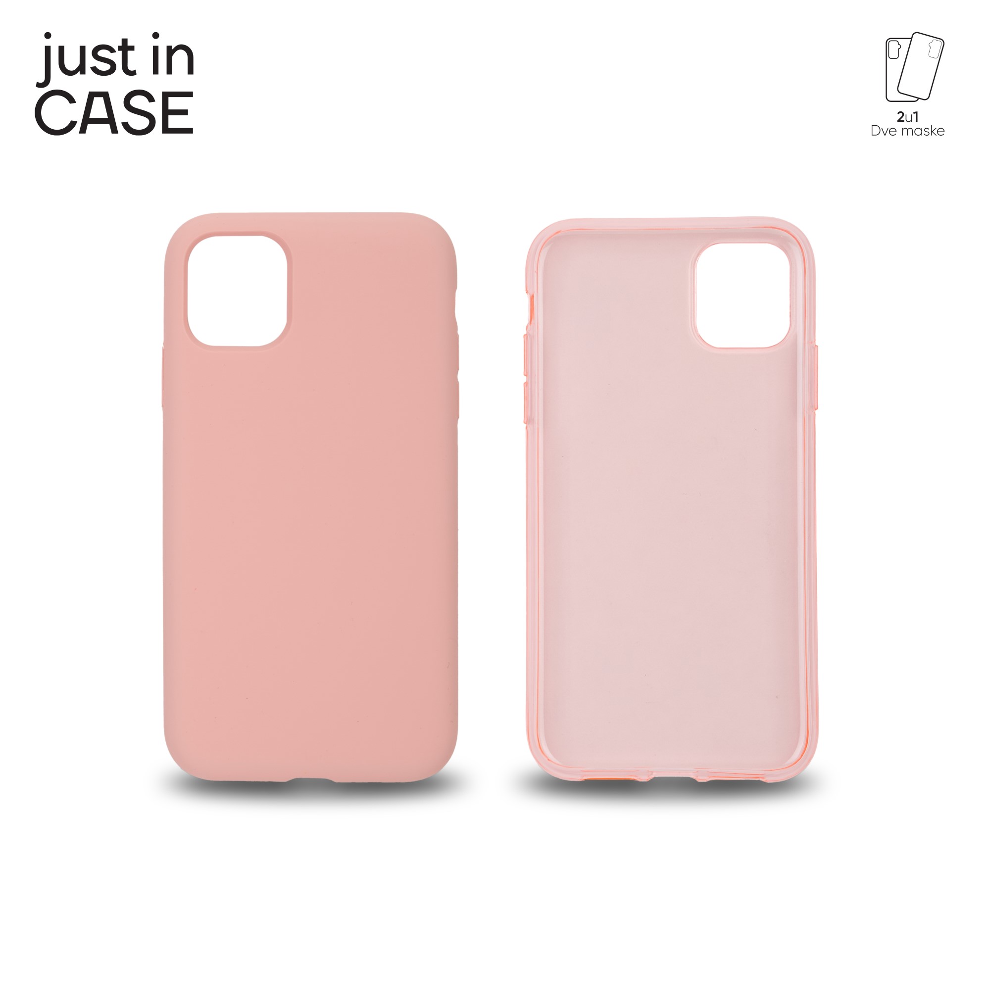 2u1 Extra case MIX paket PINK za iPhone 11 slika 1