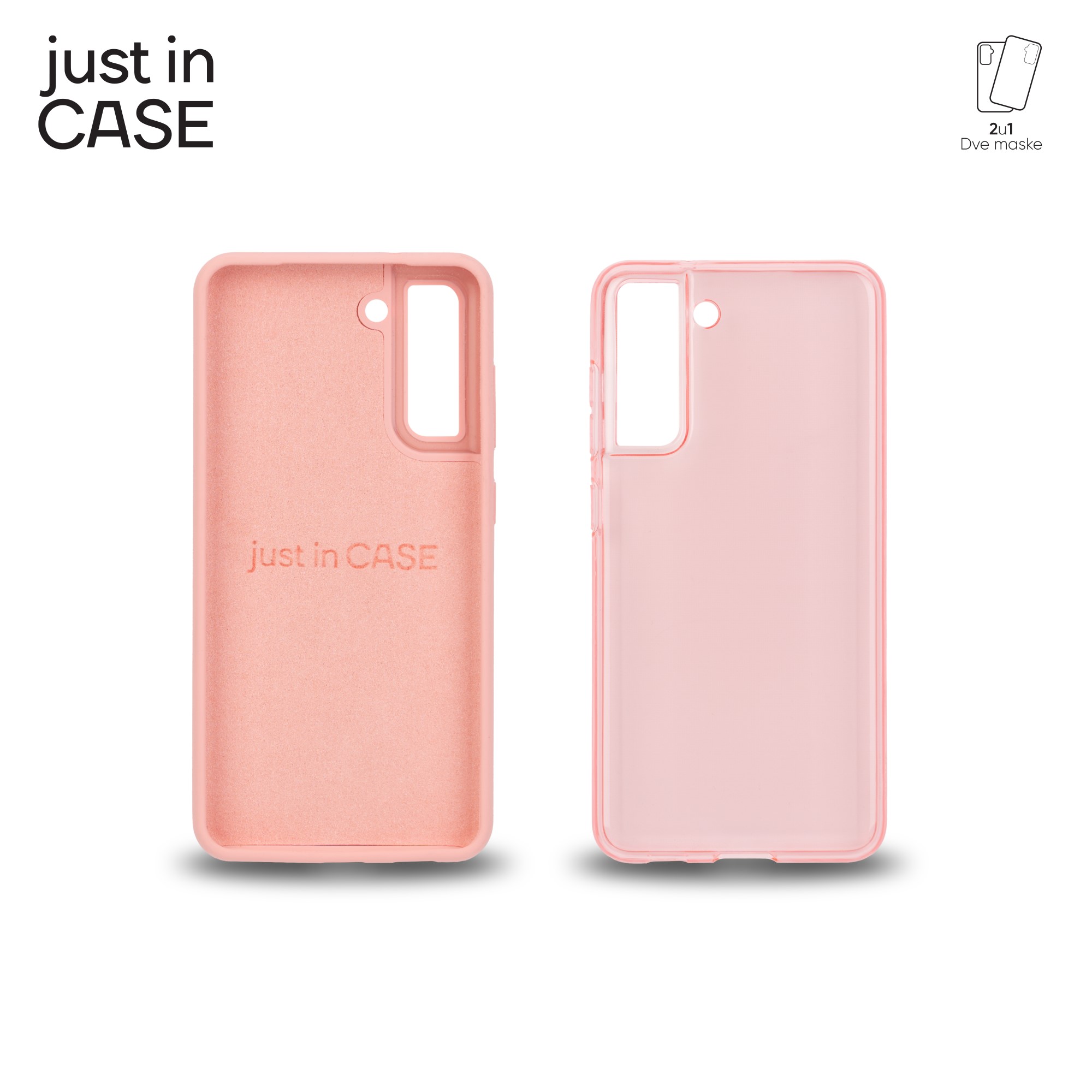 2u1 Extra case MIX paket PINK za Samsung Galaxy S21FE slika 4