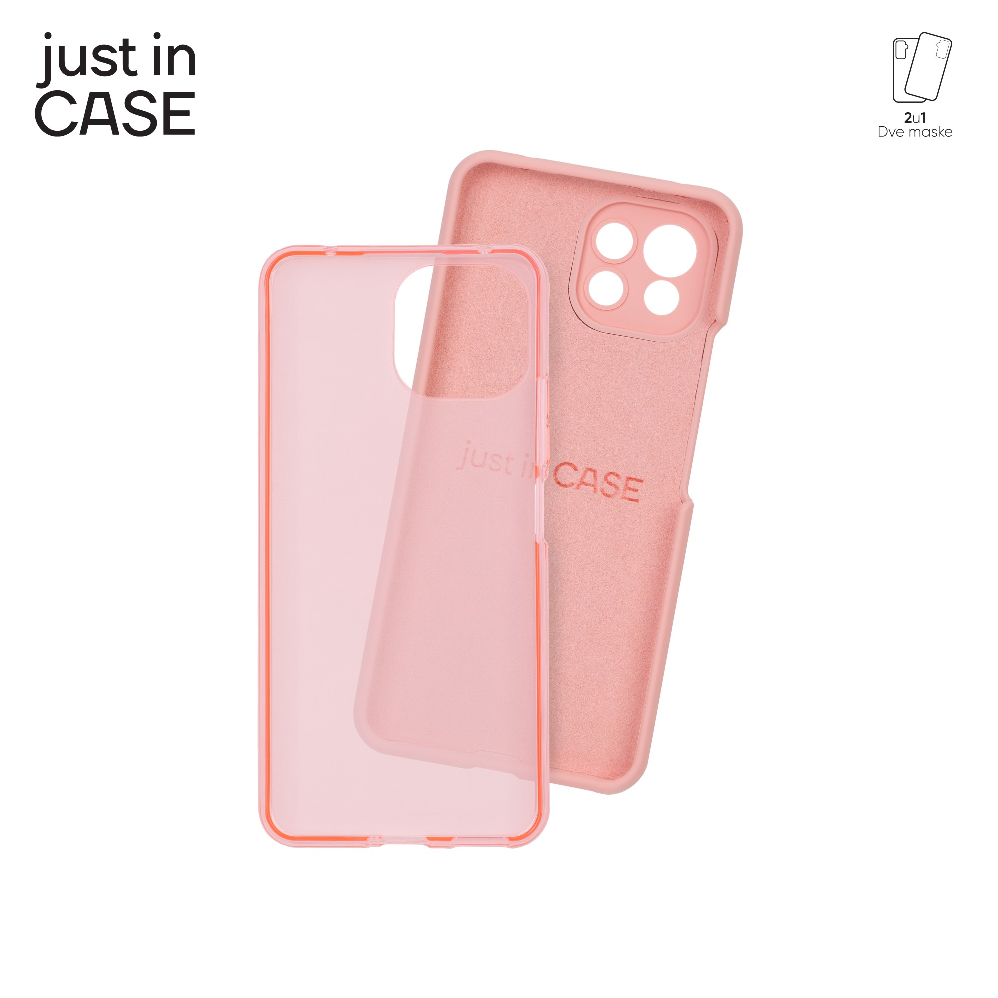 2u1 Extra case MIX paket PINK za Mi11 Lite 5G slika 3