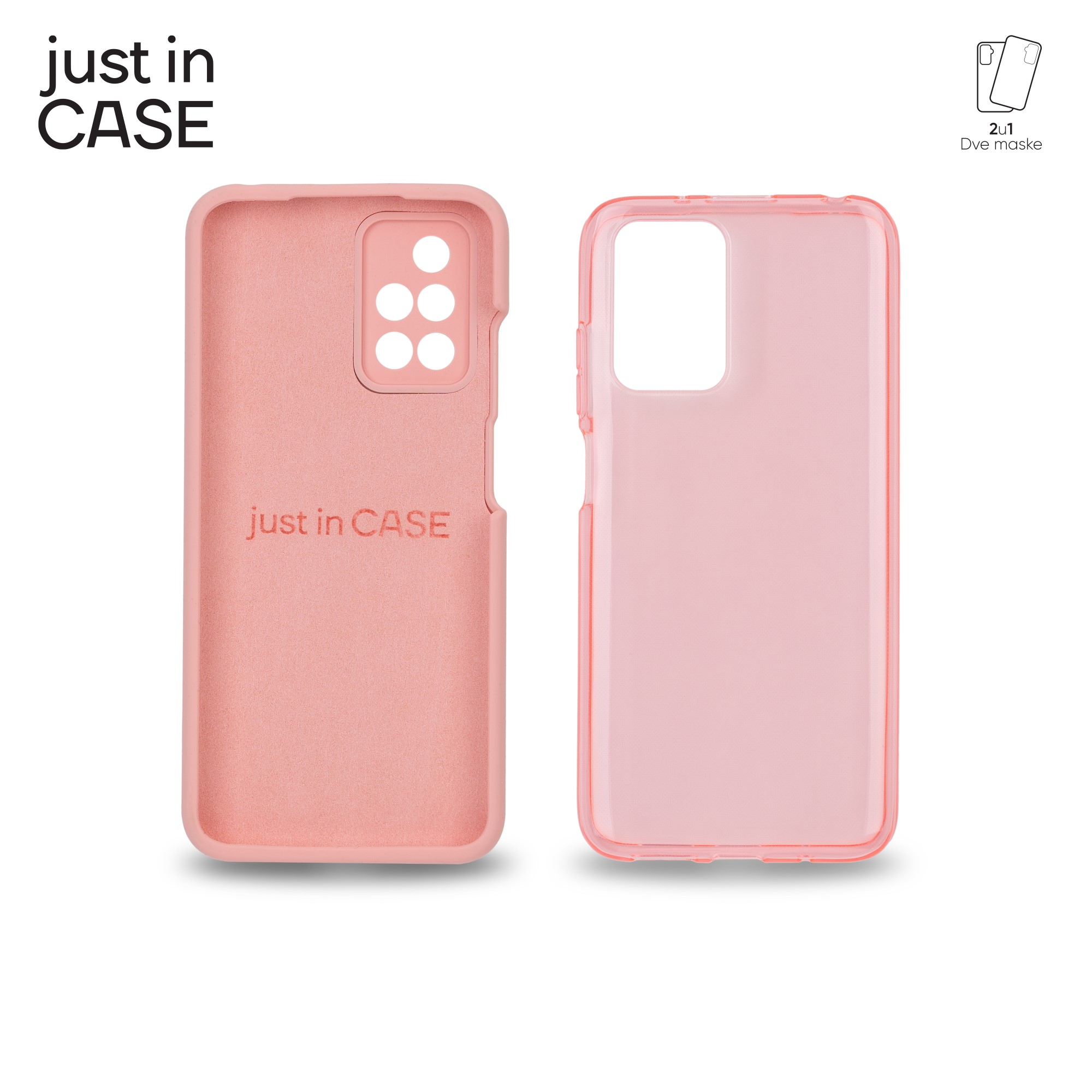 2u1 Extra case MIX paket PINK za Redmi10/Redmi Note 11 slika 4