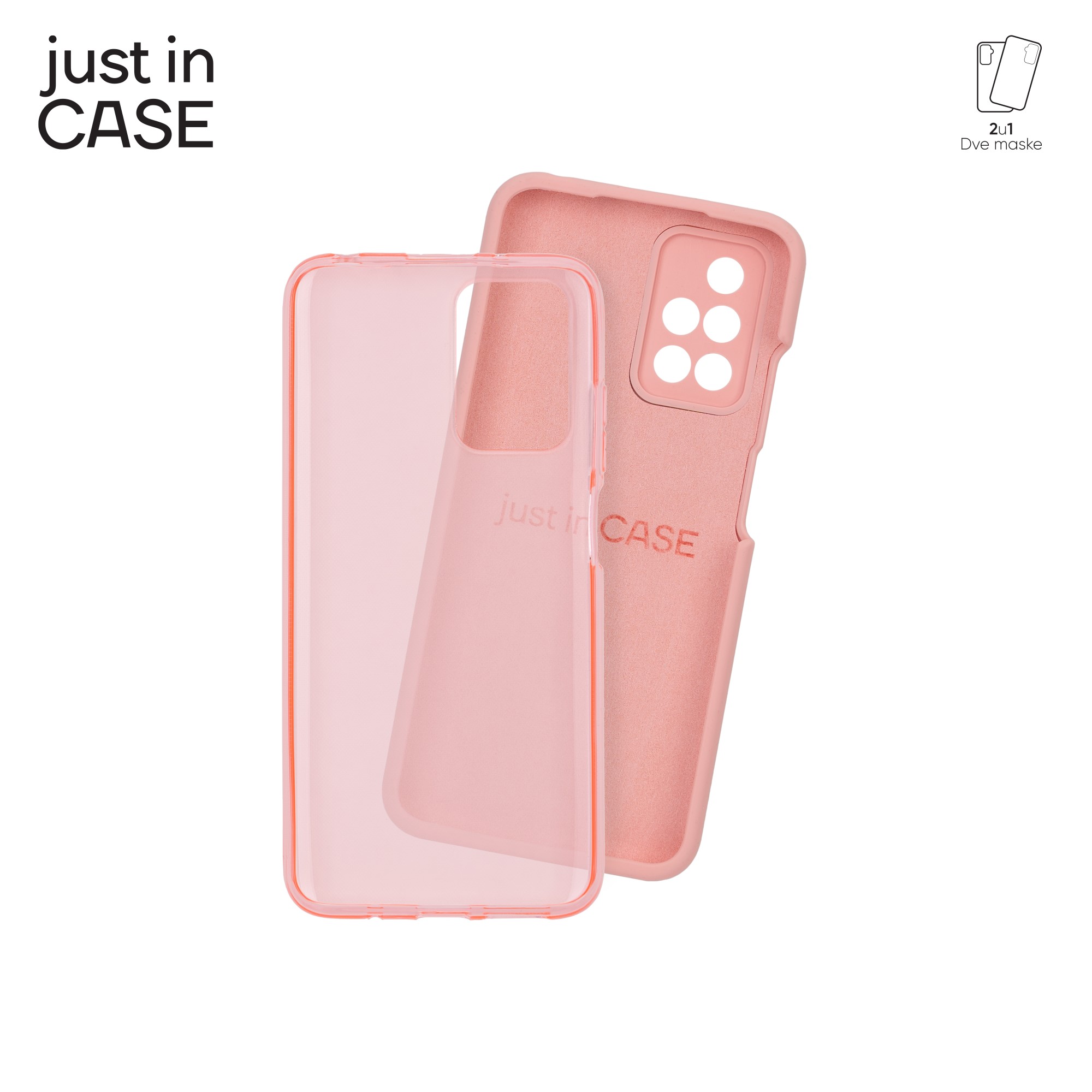 2u1 Extra case MIX paket PINK za Redmi10/Redmi Note 11 slika 3