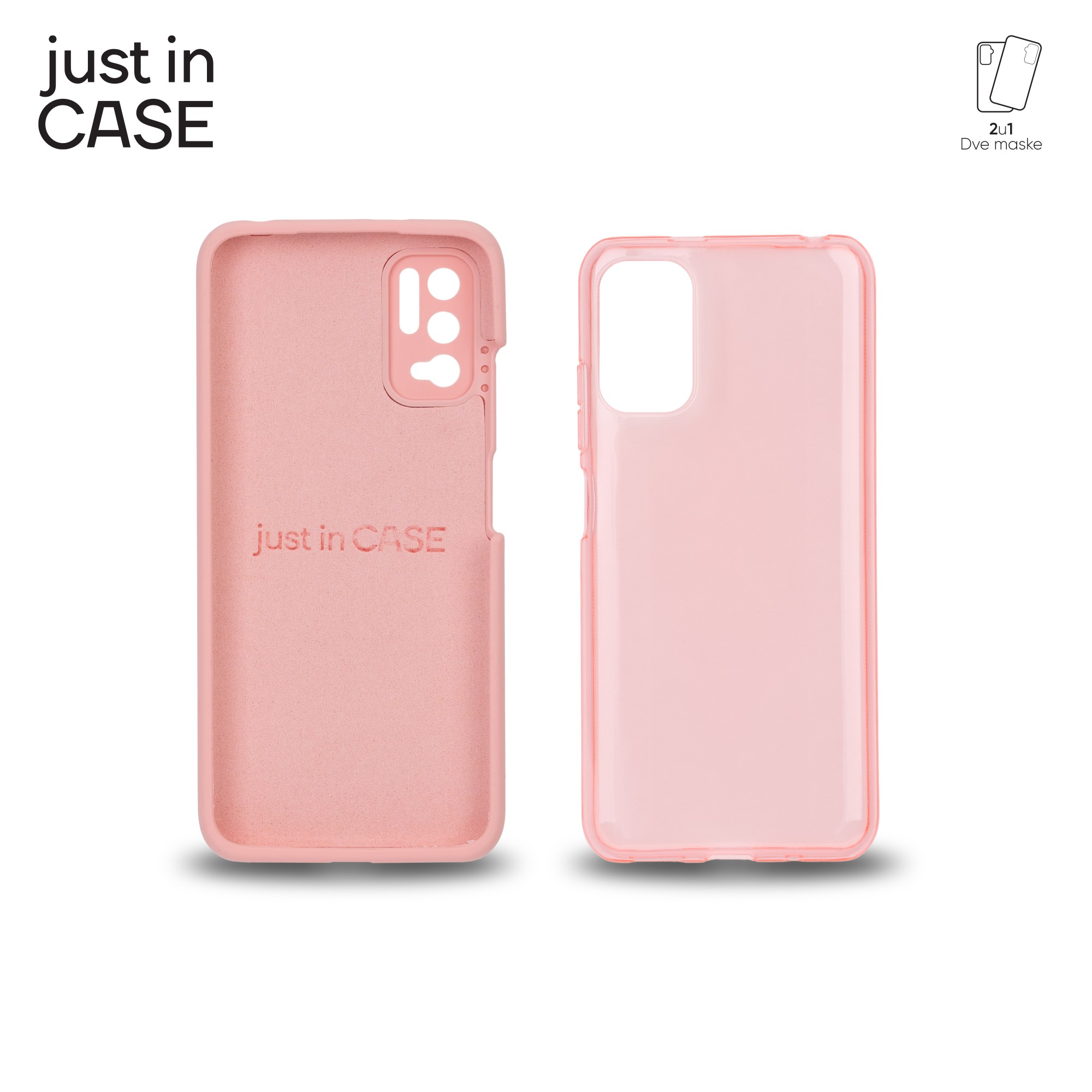 2u1 Extra case MIX paket PINK za Redmi Note 10 5G slika 4