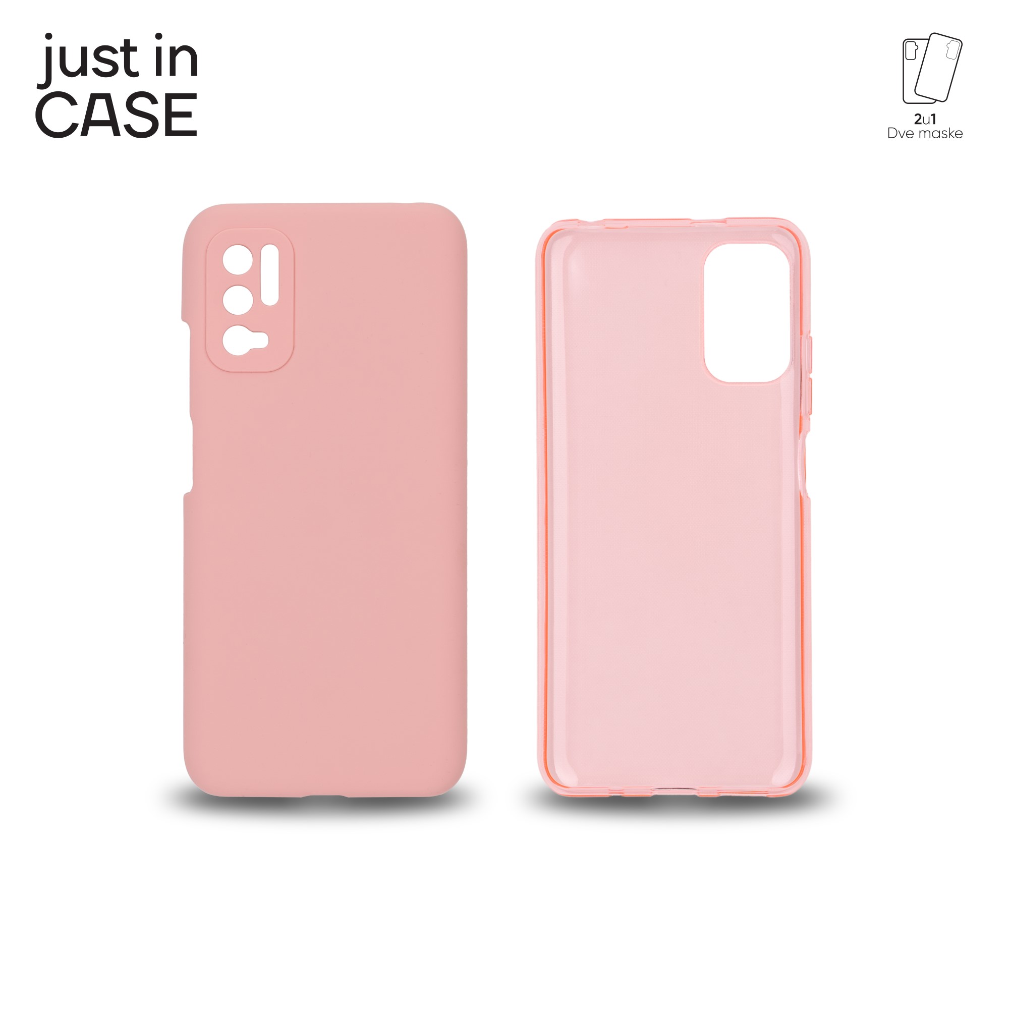 2u1 Extra case MIX paket PINK za Redmi Note 10 5G slika 1