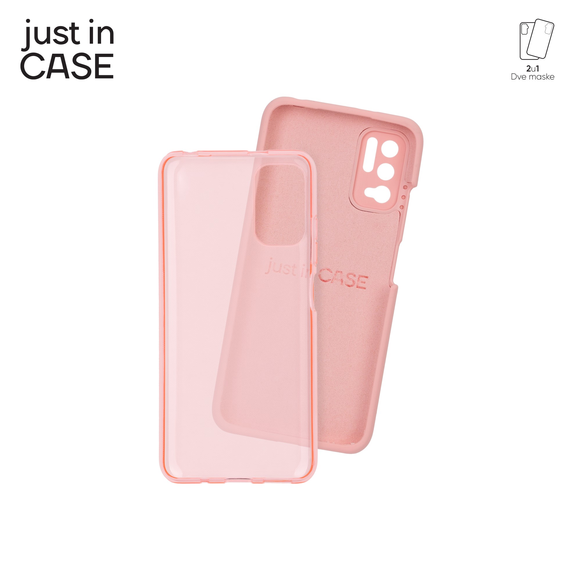 2u1 Extra case MIX paket PINK za Redmi Note 10 5G slika 3