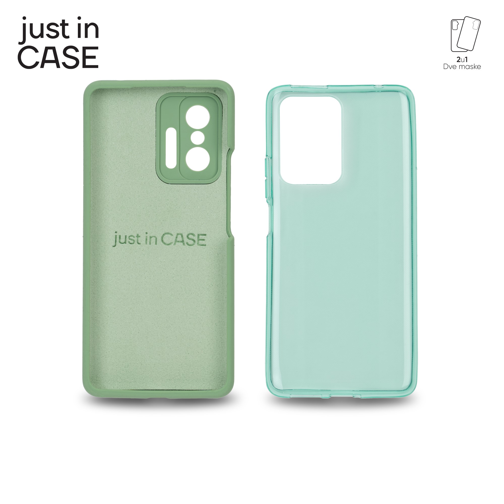 2u1 Extra case MIX paket ZELENI za Mi 11T/11T pro 128GB slika 4