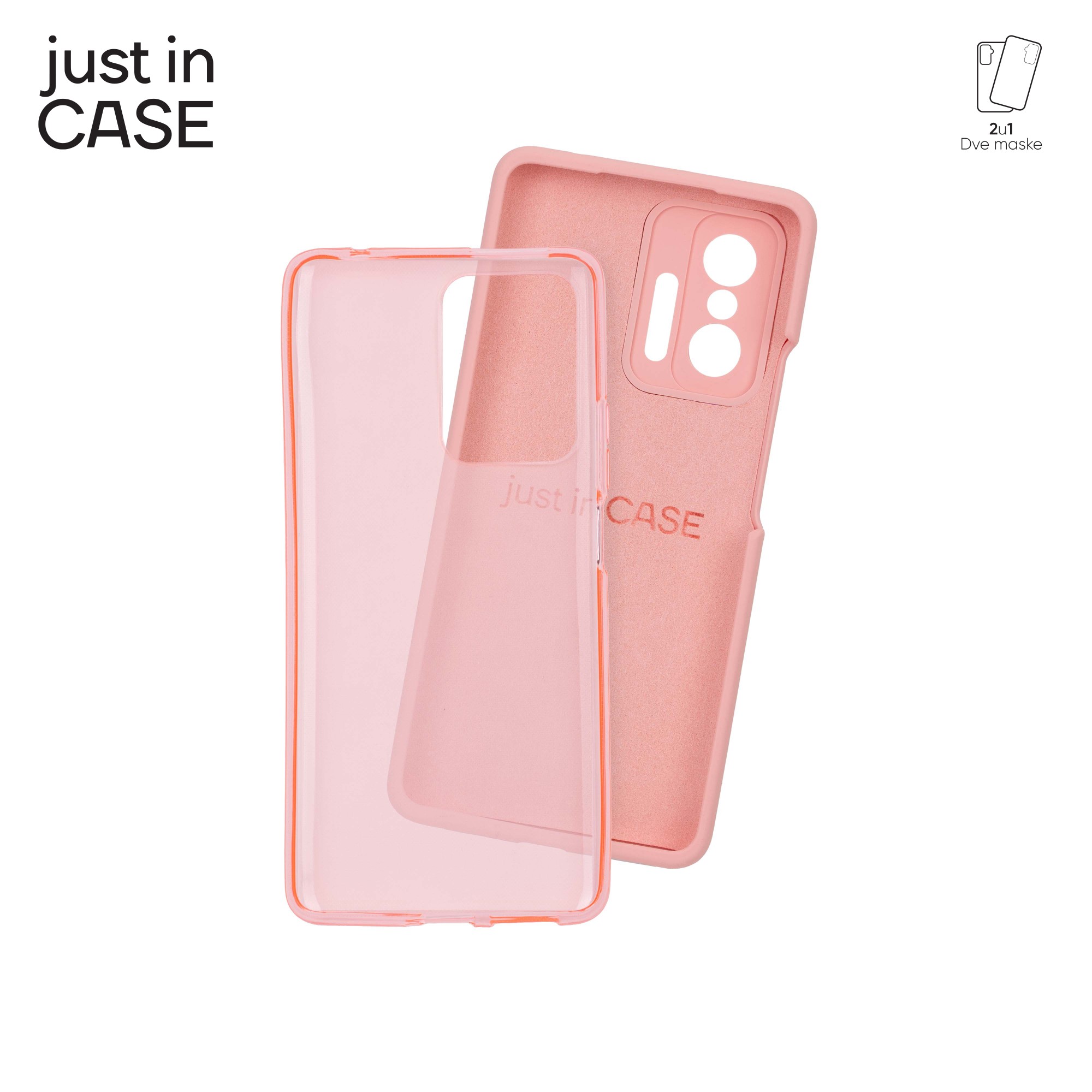 2u1 Extra case MIX paket PINK za Mi 11T/11T pro 128GB slika 3