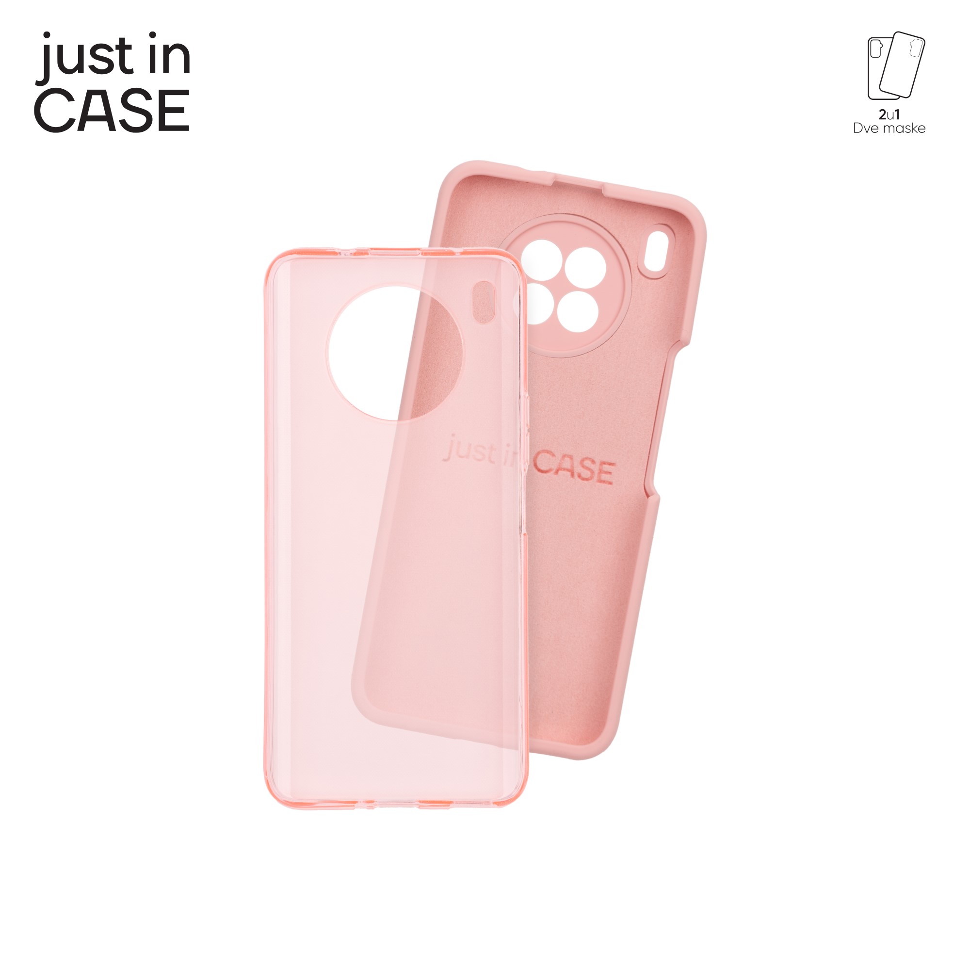 2u1 Extra case MIX paket PINK za Honor 50 Lite slika 3