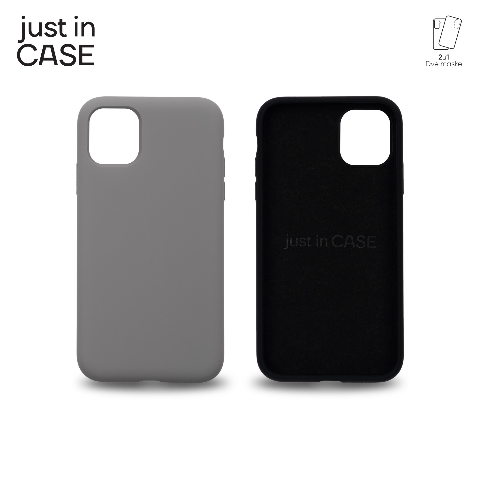 2u1 Extra case MIX PLUS paket CRNI za iPhone 11 slika 1