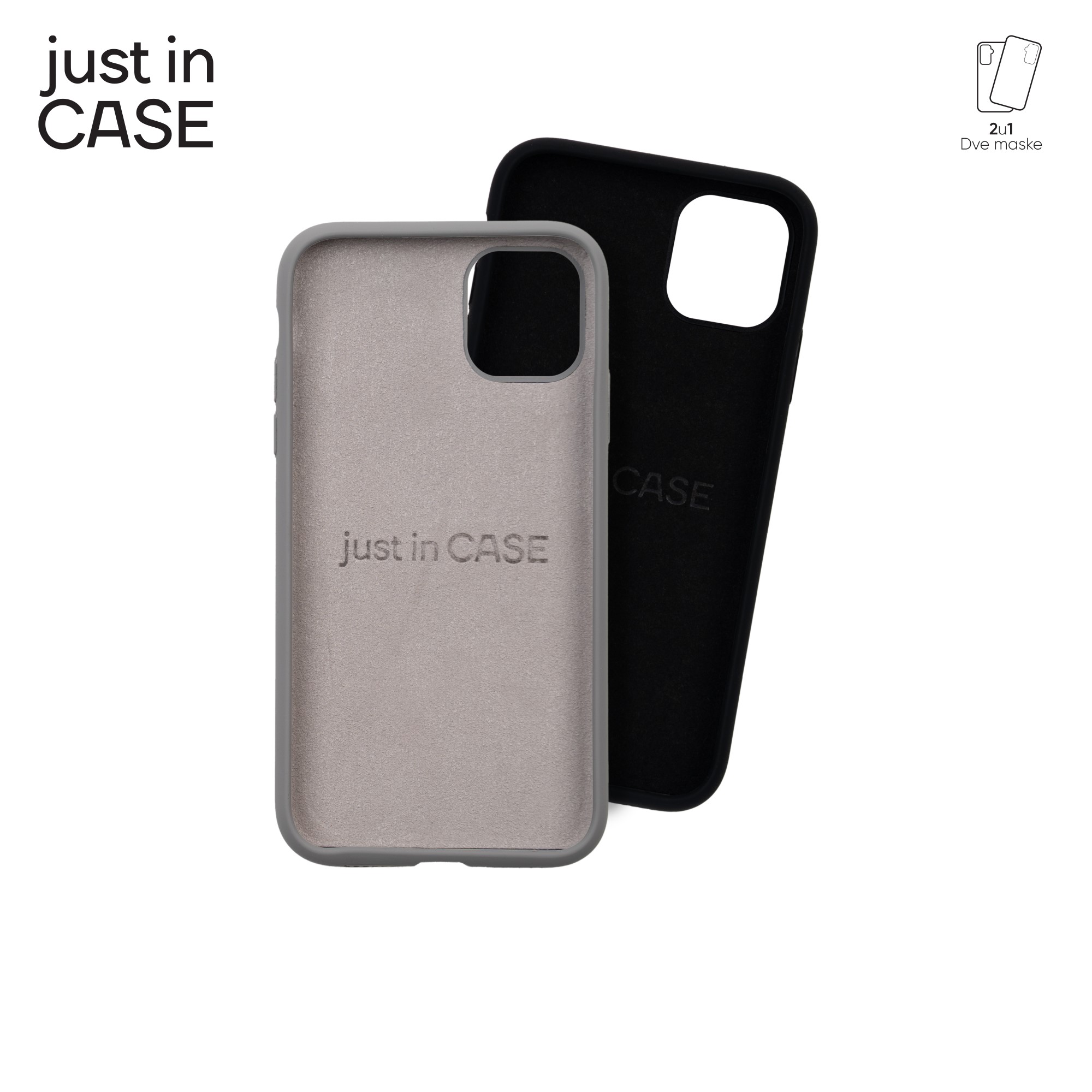 2u1 Extra case MIX PLUS paket CRNI za iPhone 11 slika 4