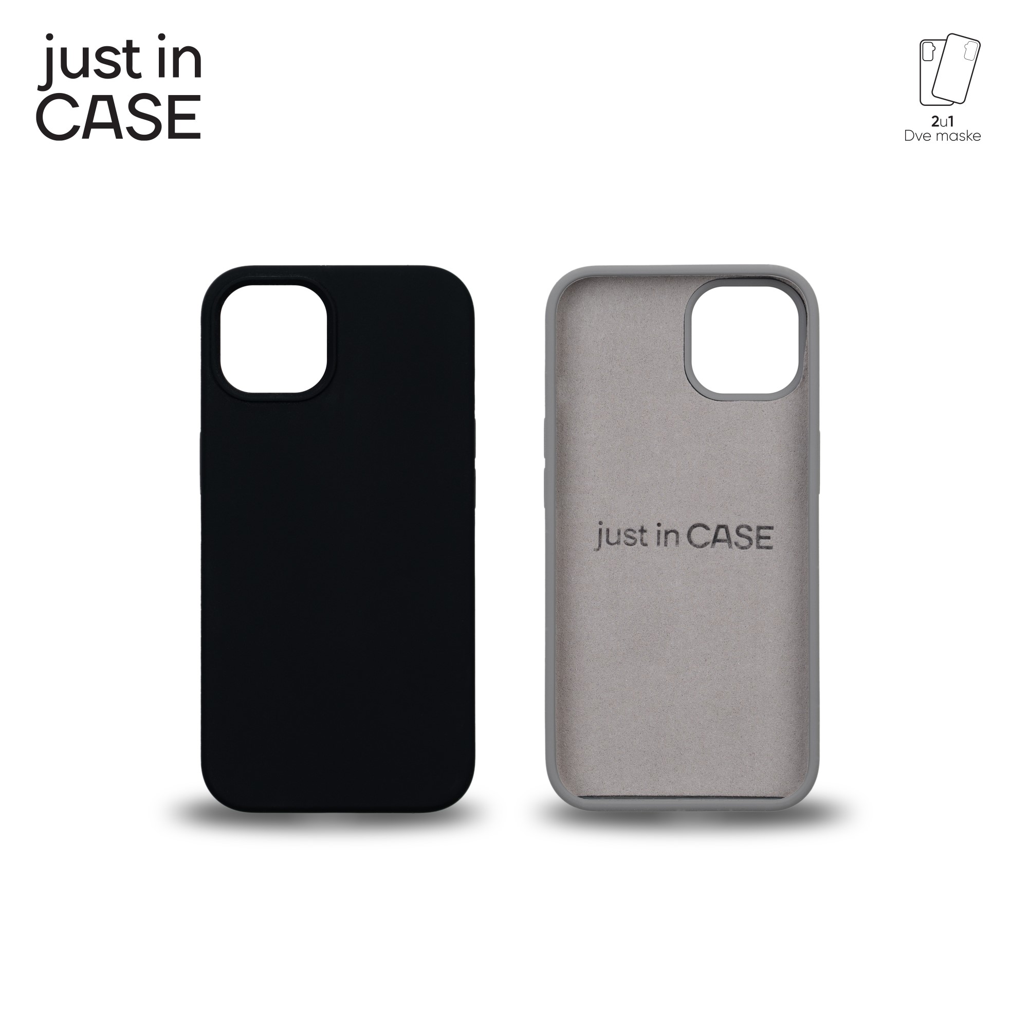 2u1 Extra case MIX PLUS paket CRNI za iPhone 13 slika 1