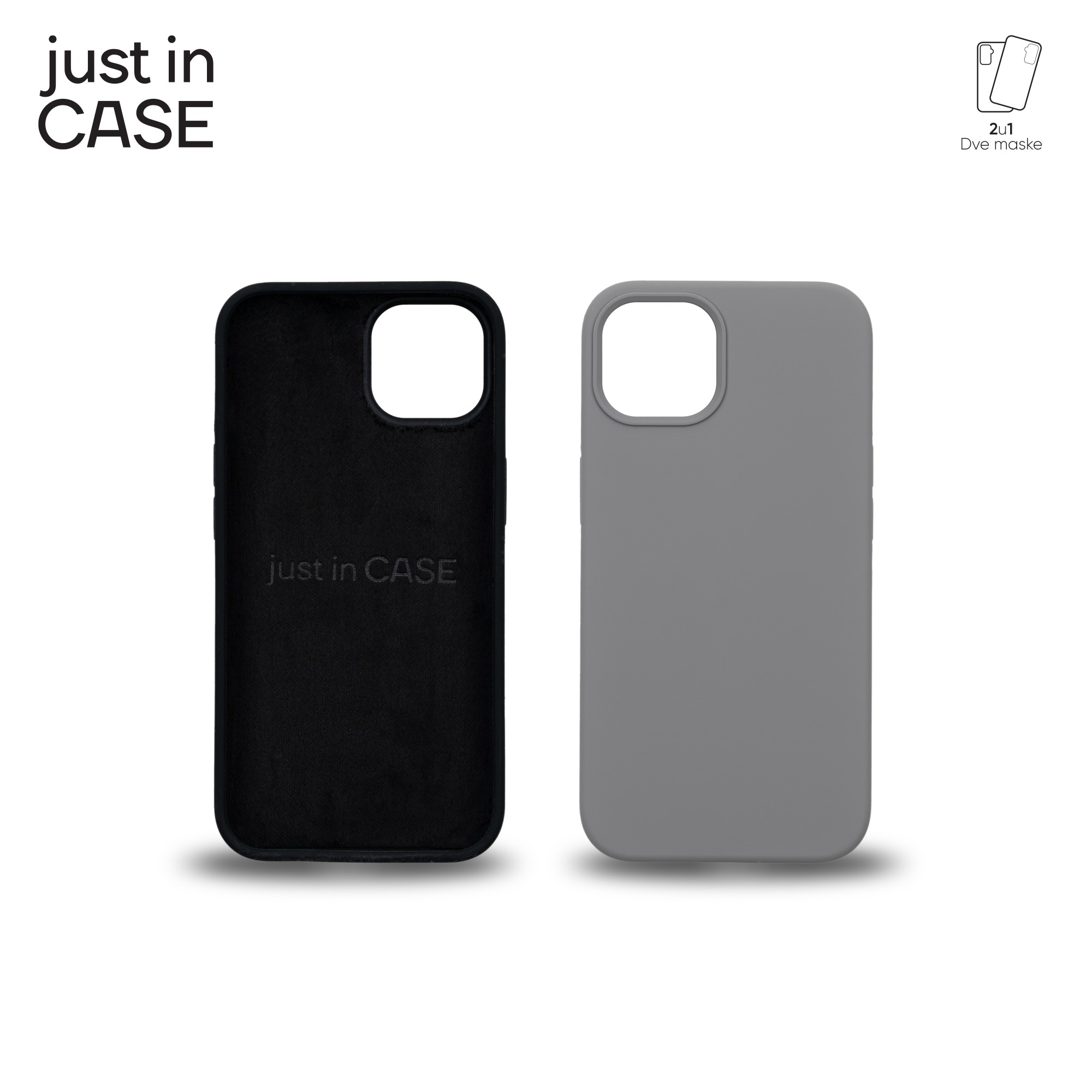 2u1 Extra case MIX PLUS paket CRNI za iPhone 13 slika 3