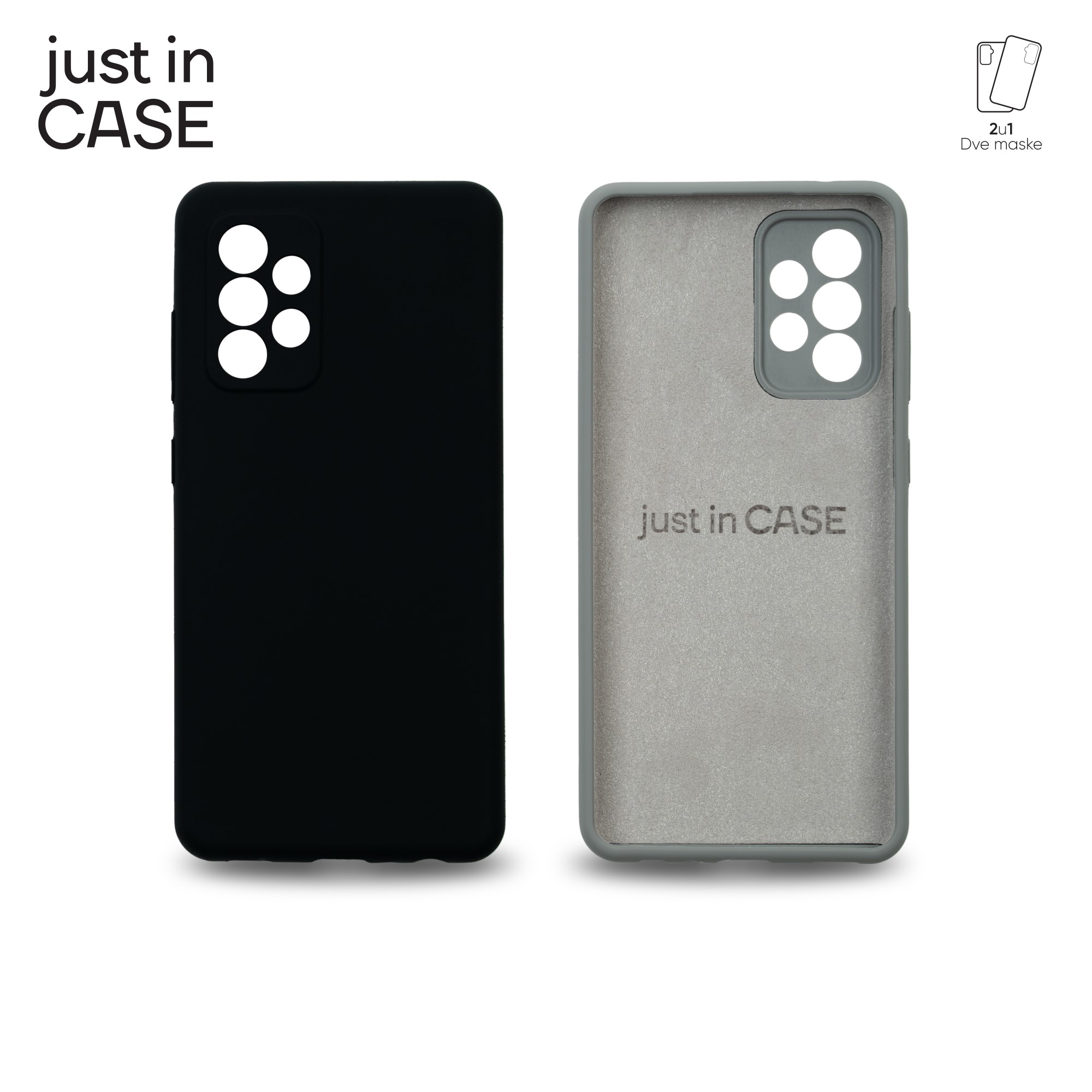 2u1 Extra case MIX PLUS paket CRNI za Samsung A52S 5G slika 1