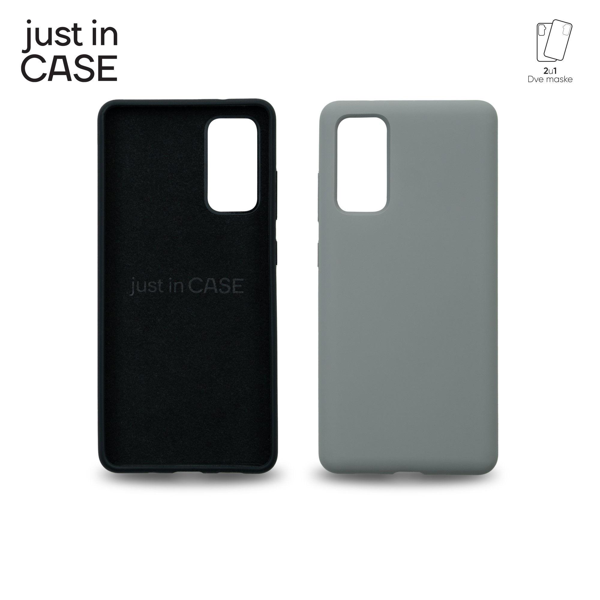 2u1 Extra case MIX PLUS paket CRNI za Samsung S20FE slika 3