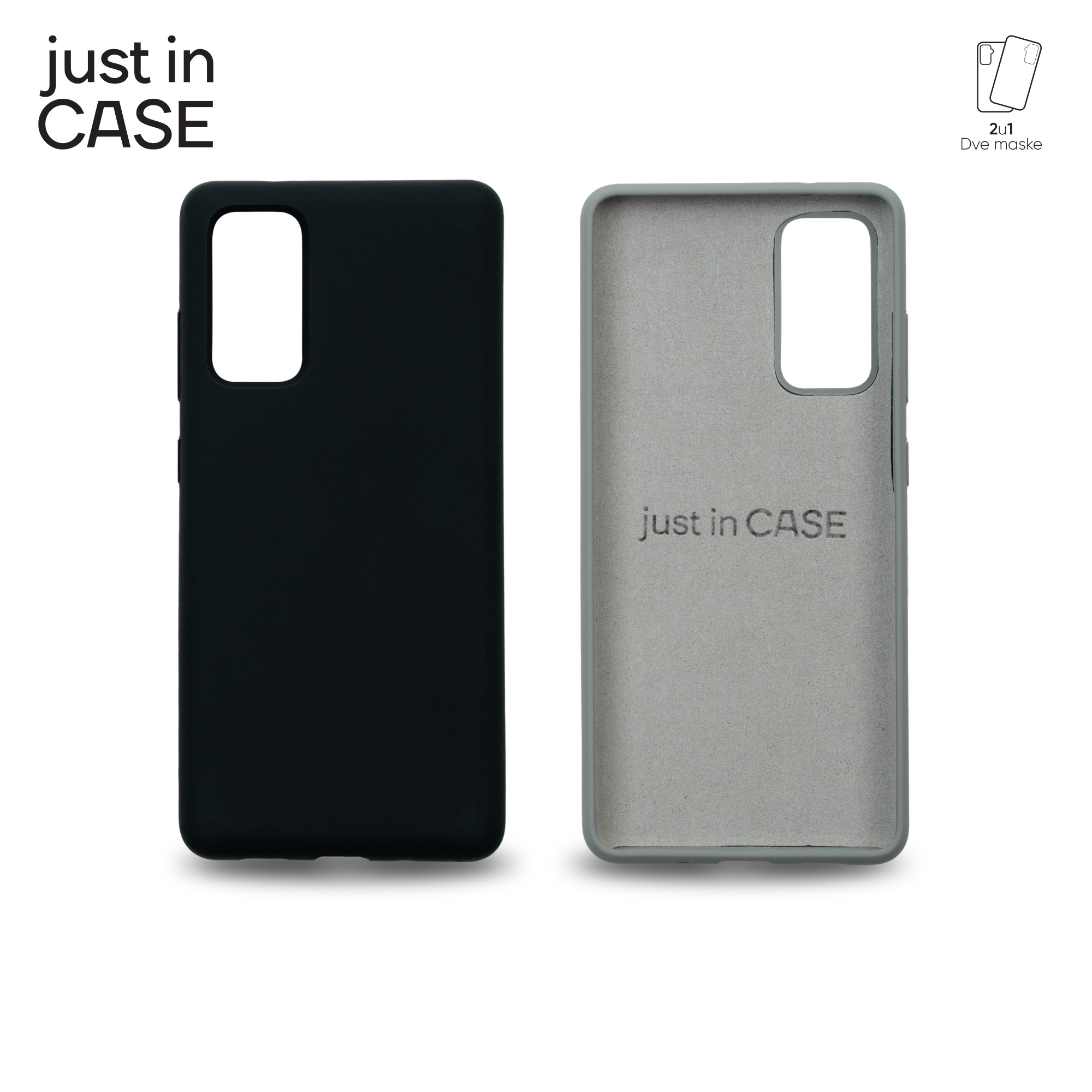 2u1 Extra case MIX PLUS paket CRNI za Samsung S20FE slika 1