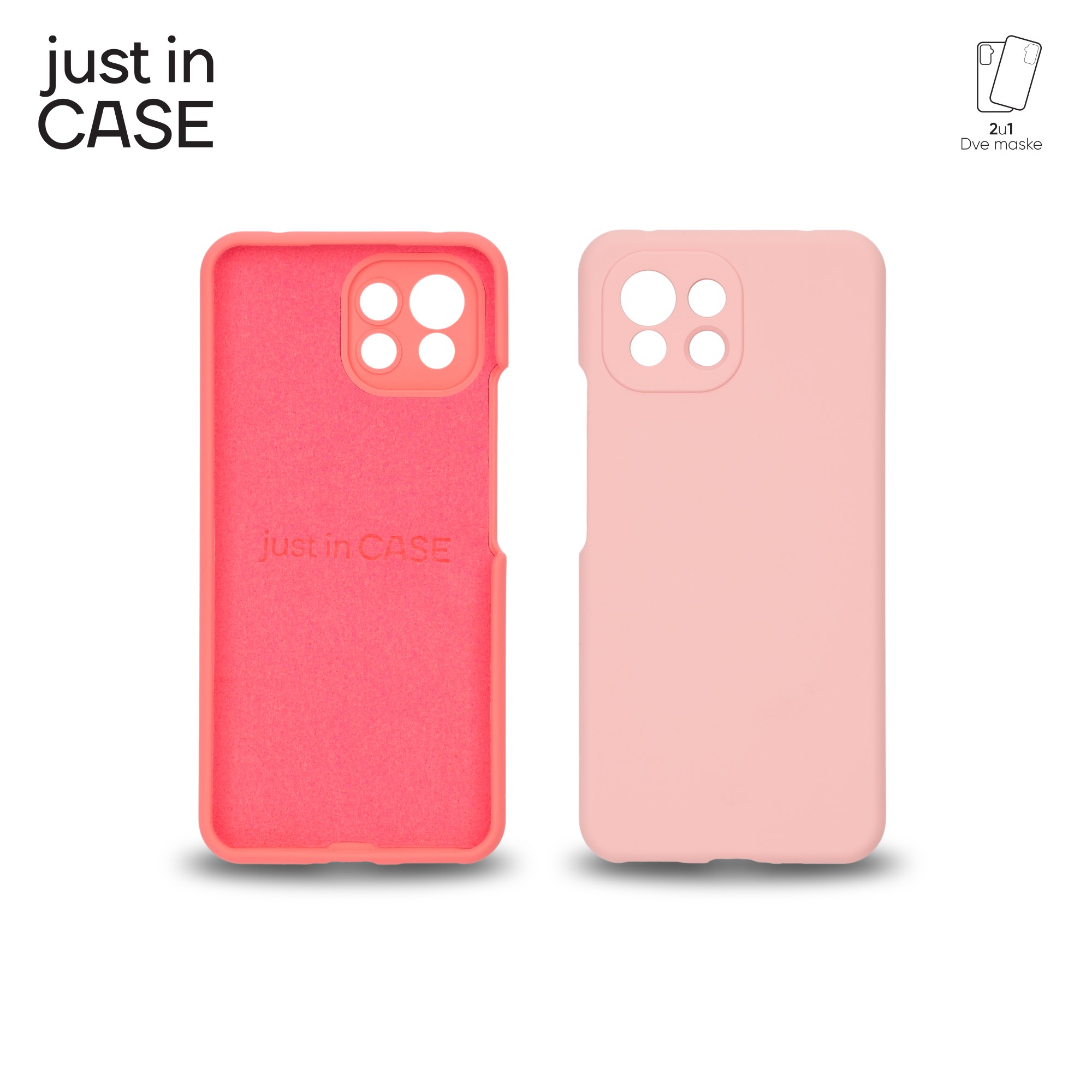 2u1 Extra case MIX PLUS paket PINK za Mi11 Lite 5G slika 4