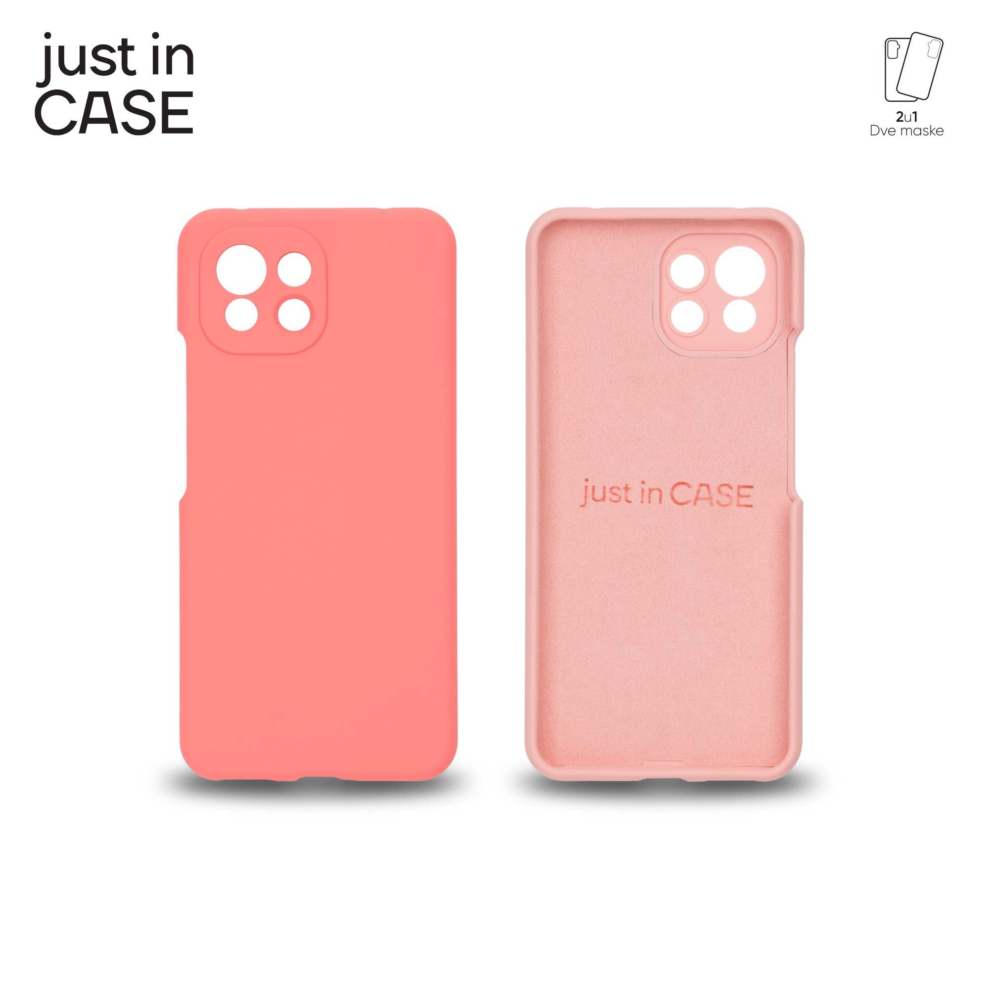 2u1 Extra case MIX PLUS paket PINK za Mi11 Lite 5G slika 1