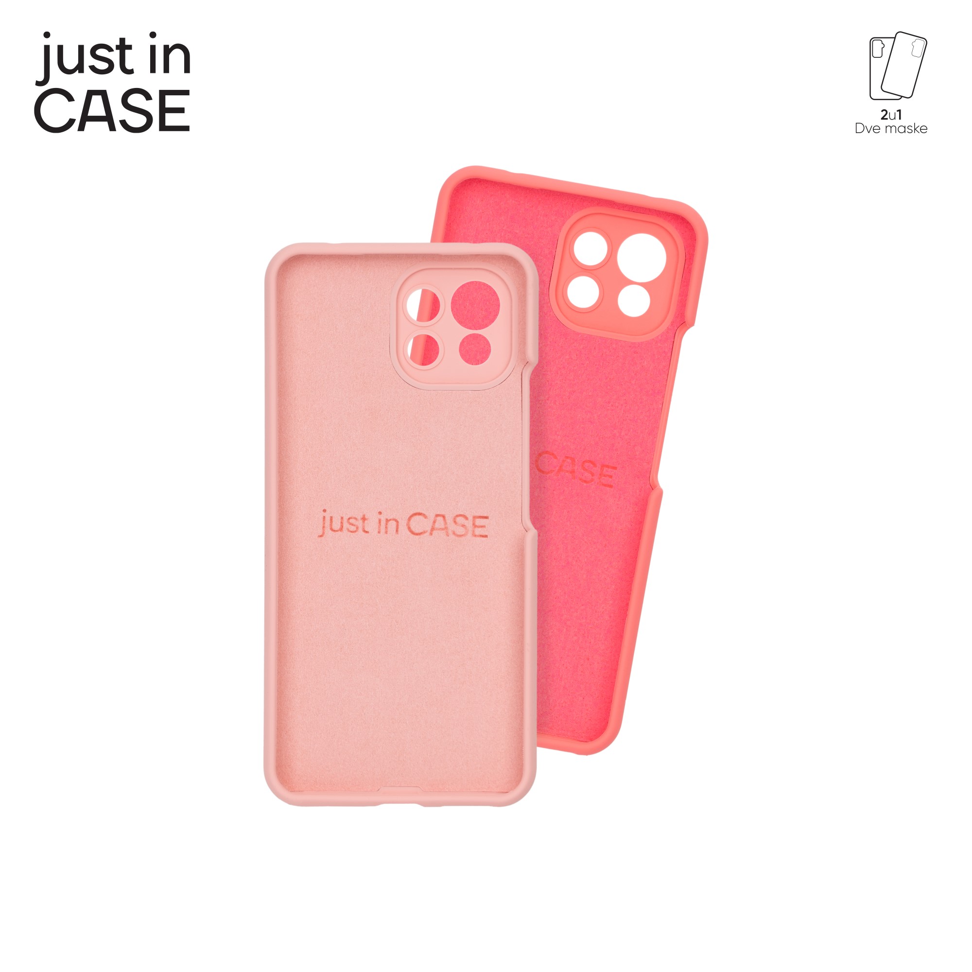 2u1 Extra case MIX PLUS paket PINK za Mi11 Lite 5G slika 3