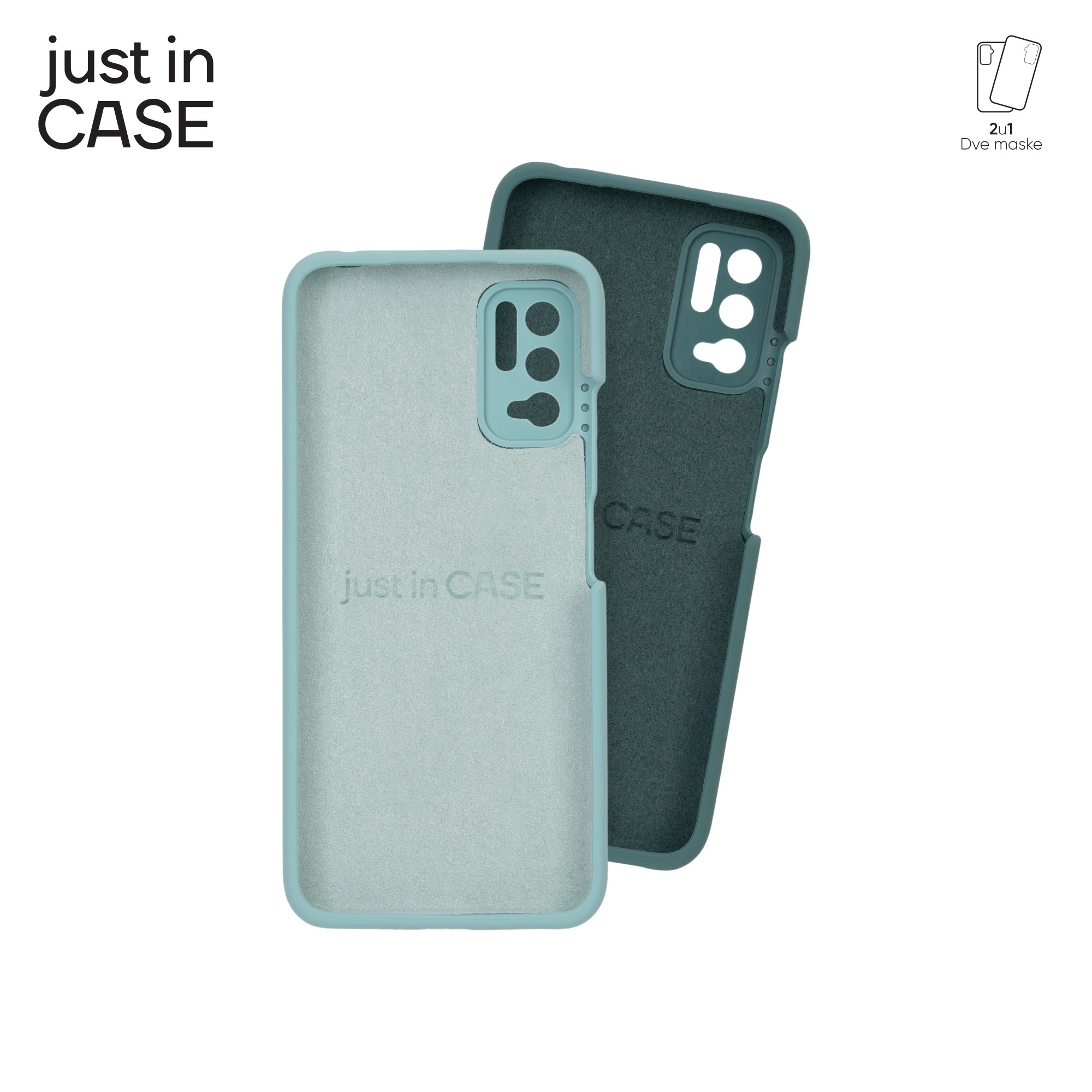 2u1 Extra case MIX PLUS paket ZELENI za Redmi Note 10 5G slika 3