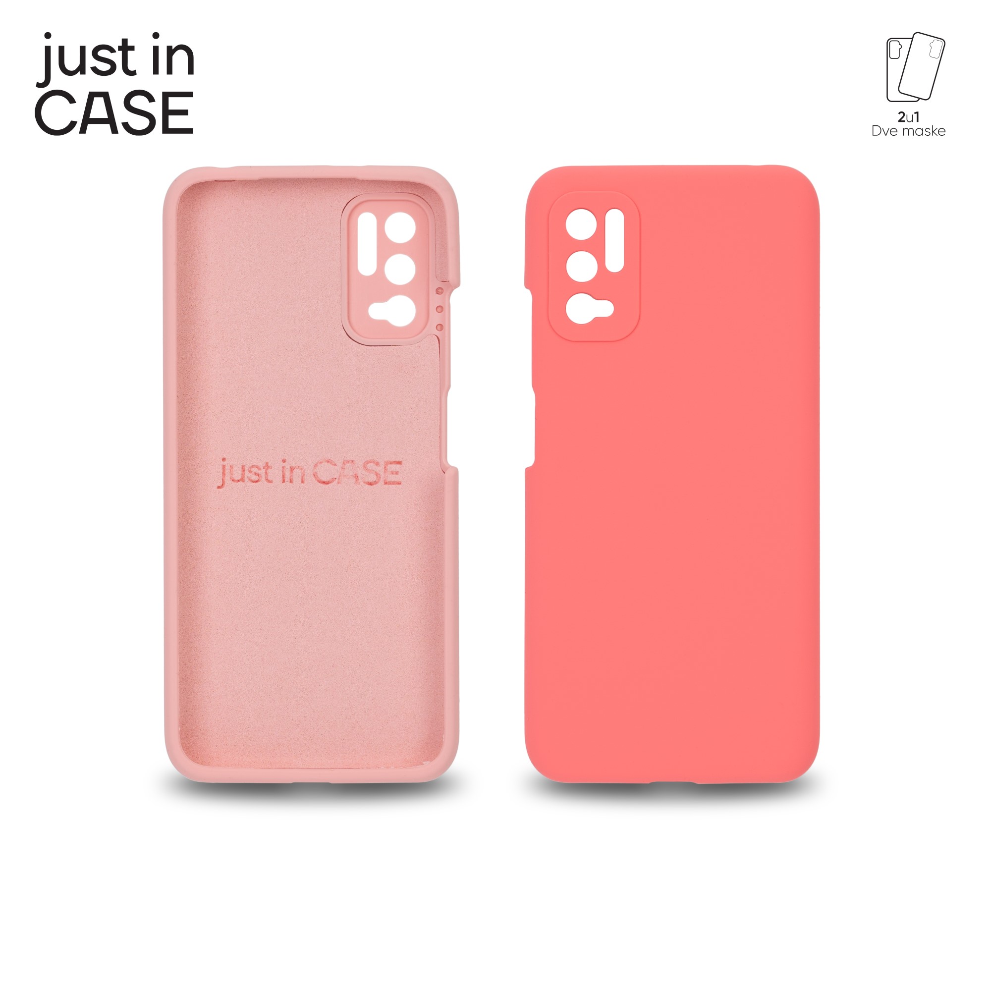 2u1 Extra case MIX PLUS paket PINK za Redmi Note 10 5G slika 4